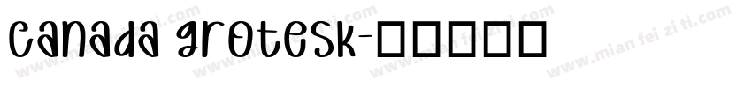 Canada grotesk字体转换
